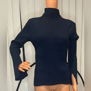 DG2 by Diane Gilman Black Turtleneck Sweater